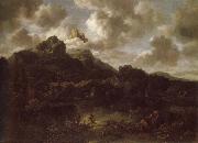 Jacob van Ruisdael Mountainous and wooded landscape with a river oil painting artist